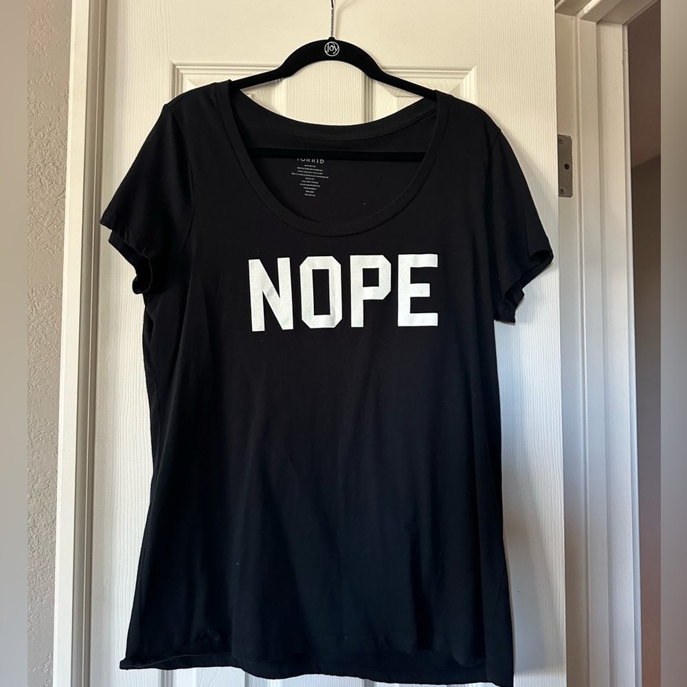 Torrid size 1 NOPE tee